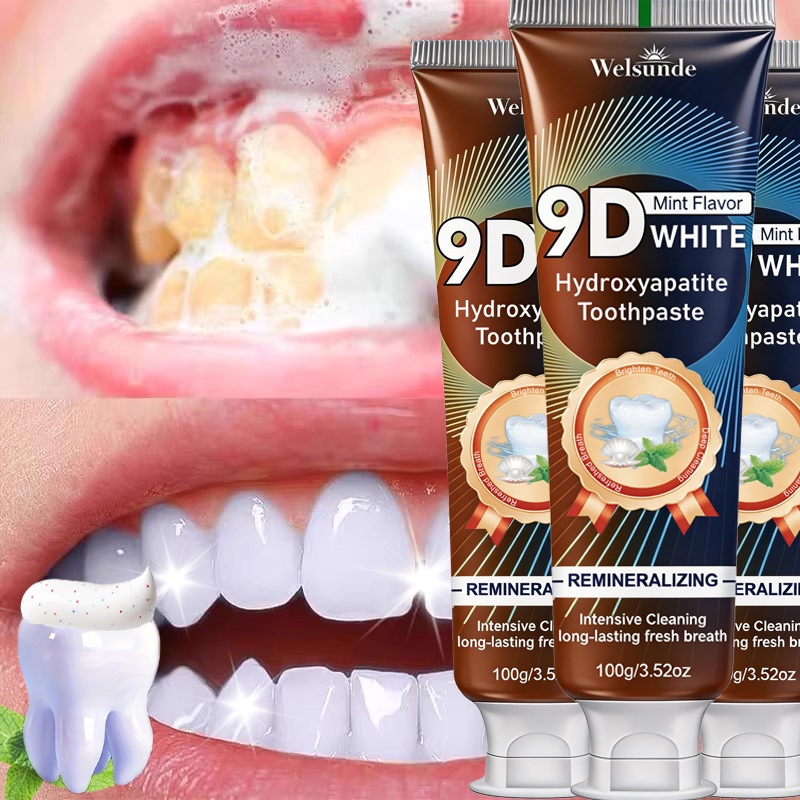 Remineralizing Toothpaste - Dentifrice reminéralisant à l'hydroxyapatite 9D WHITE