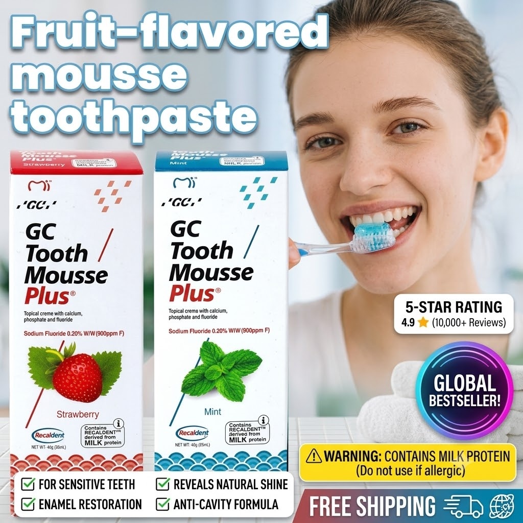 Teeth Whitening Mousse - Dentifrice Mousse Saveur Fruitée GC 50g