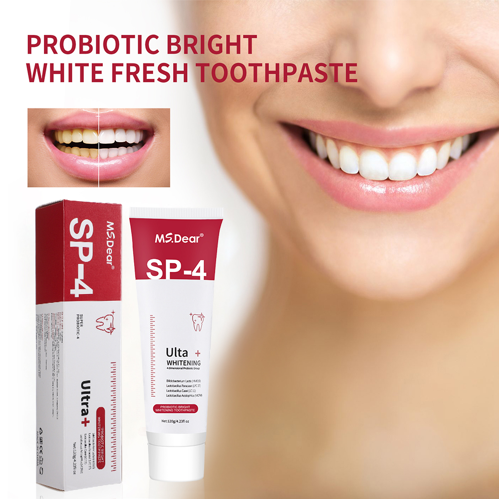 Teeth Whitening Enzymes - SP-4 dentifrice blanchissant probiotique éclaircissant et