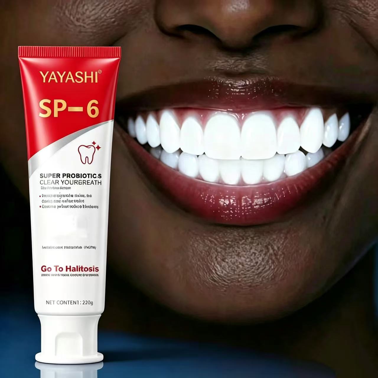 Teeth Whitening Cream - Dentifrice Probiotique Sp-6 Menthe Éclaircissante Haleine