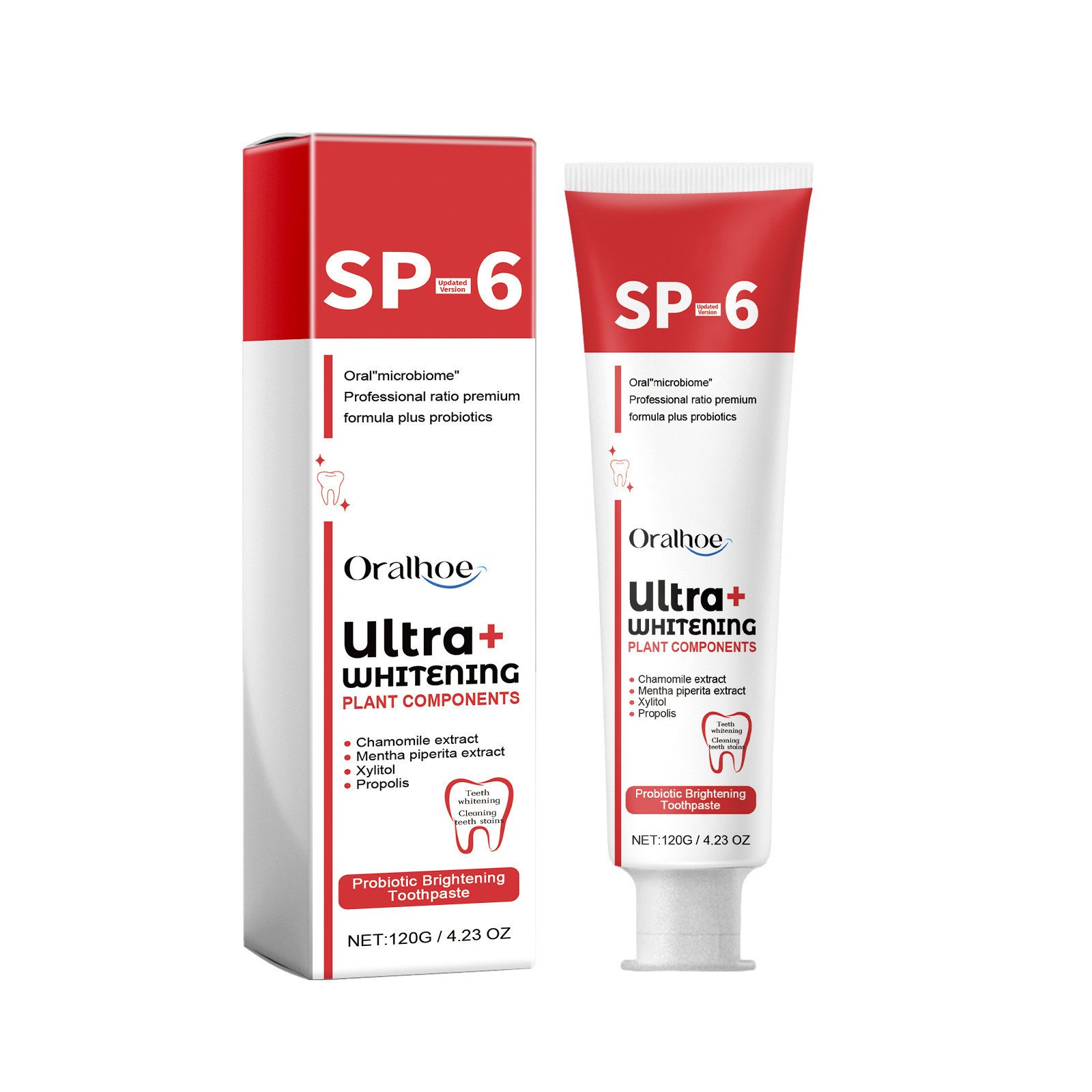 Teeth Whitening Enzymes - Dentifrice blanchissant probiotique SP-6, dentifrice éclaircissant