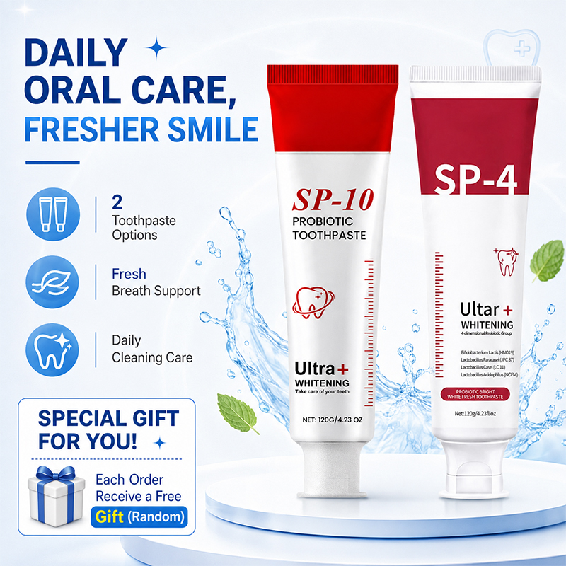 Teeth Whitening Enzymes - Ensemble de dentifrices blanchissants probiotiques SP-10