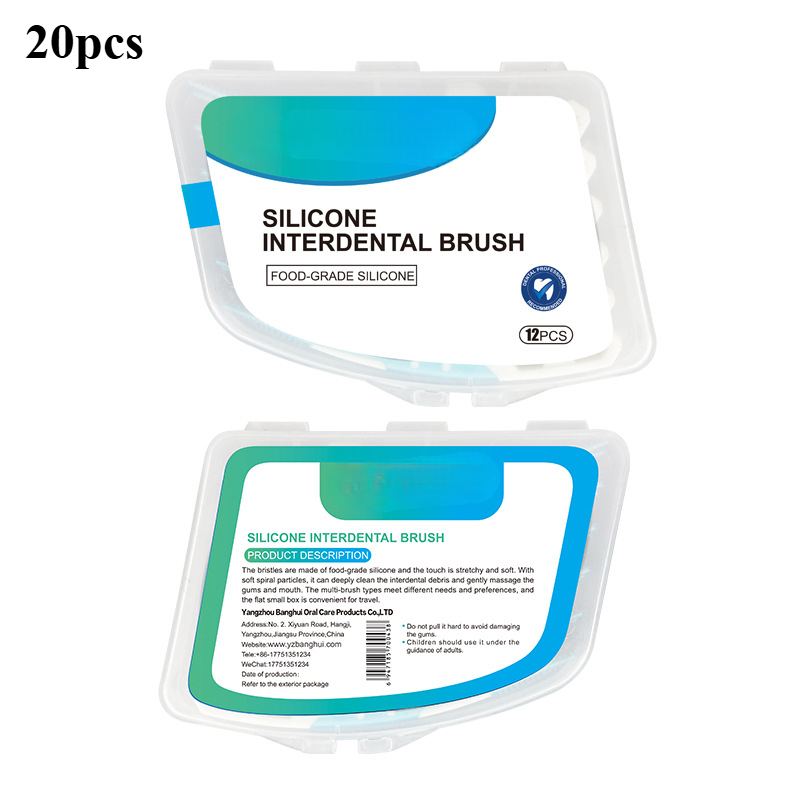 Teeth Whitening Gel - Brosse à dents interdentaire en silicone,