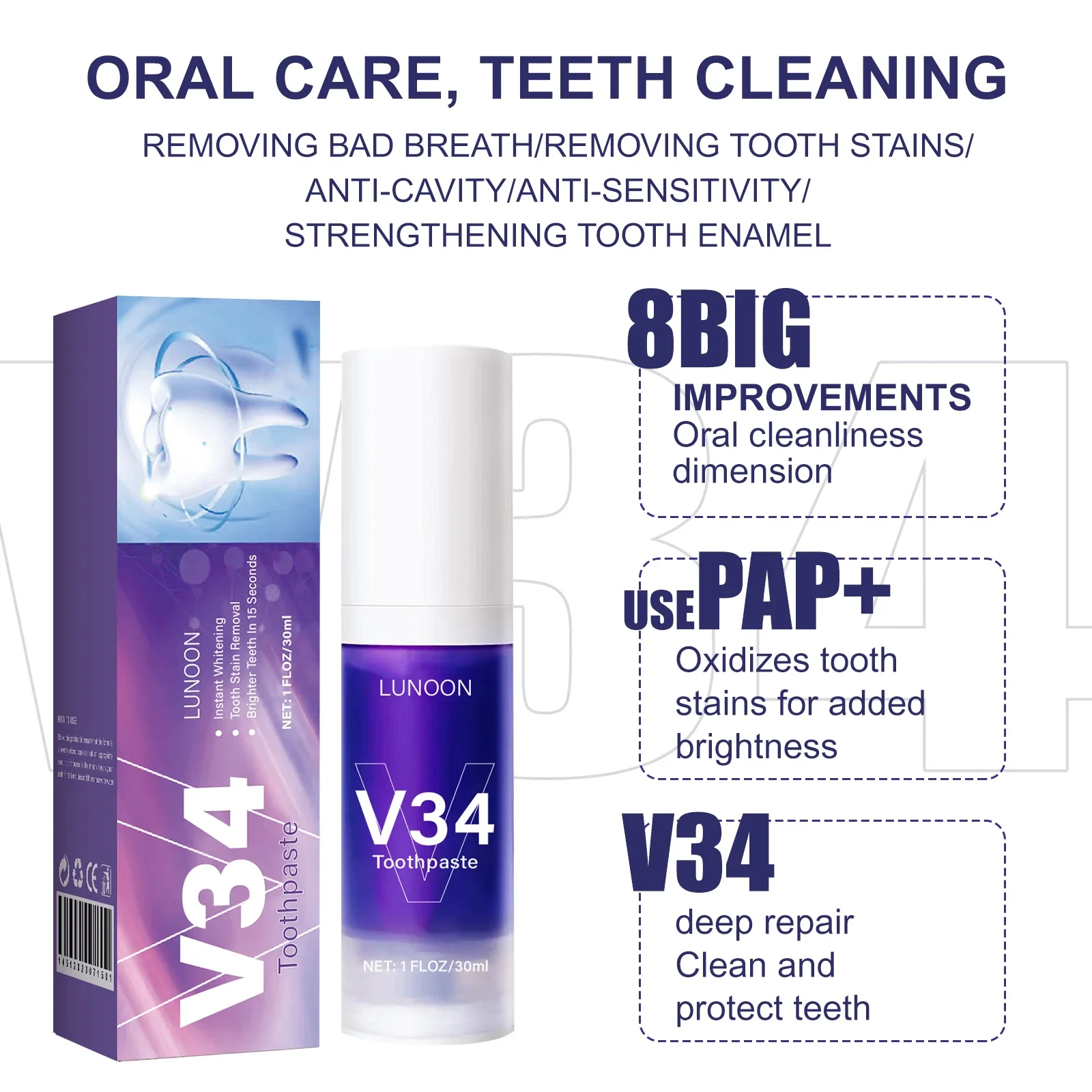 Dentifrice Mousse 50ml, nettoy - Teeth Whitening Mousse avis et prix