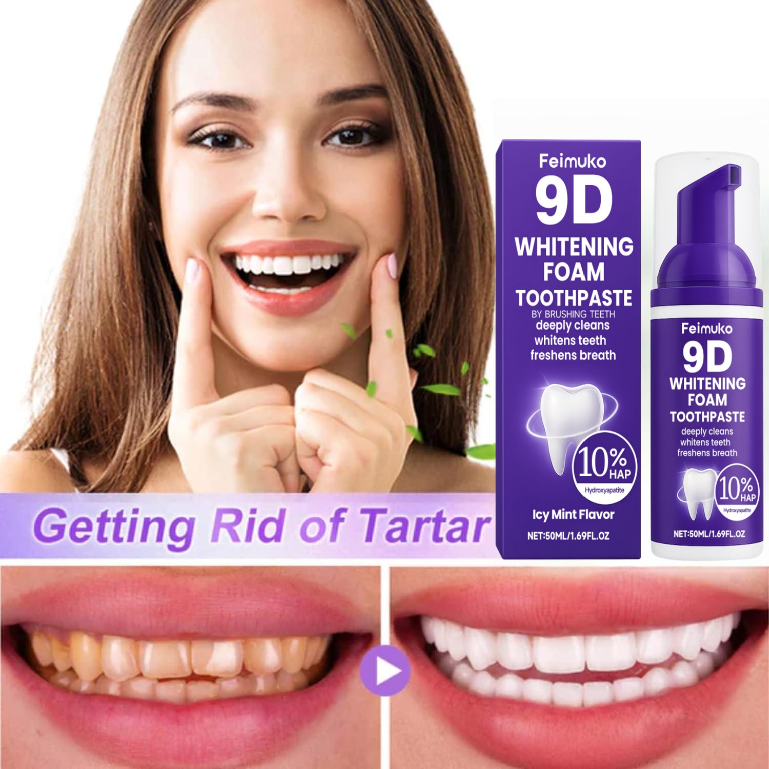 Mousse blanchissante pour les  - Teeth Whitening Mousse avis et prix