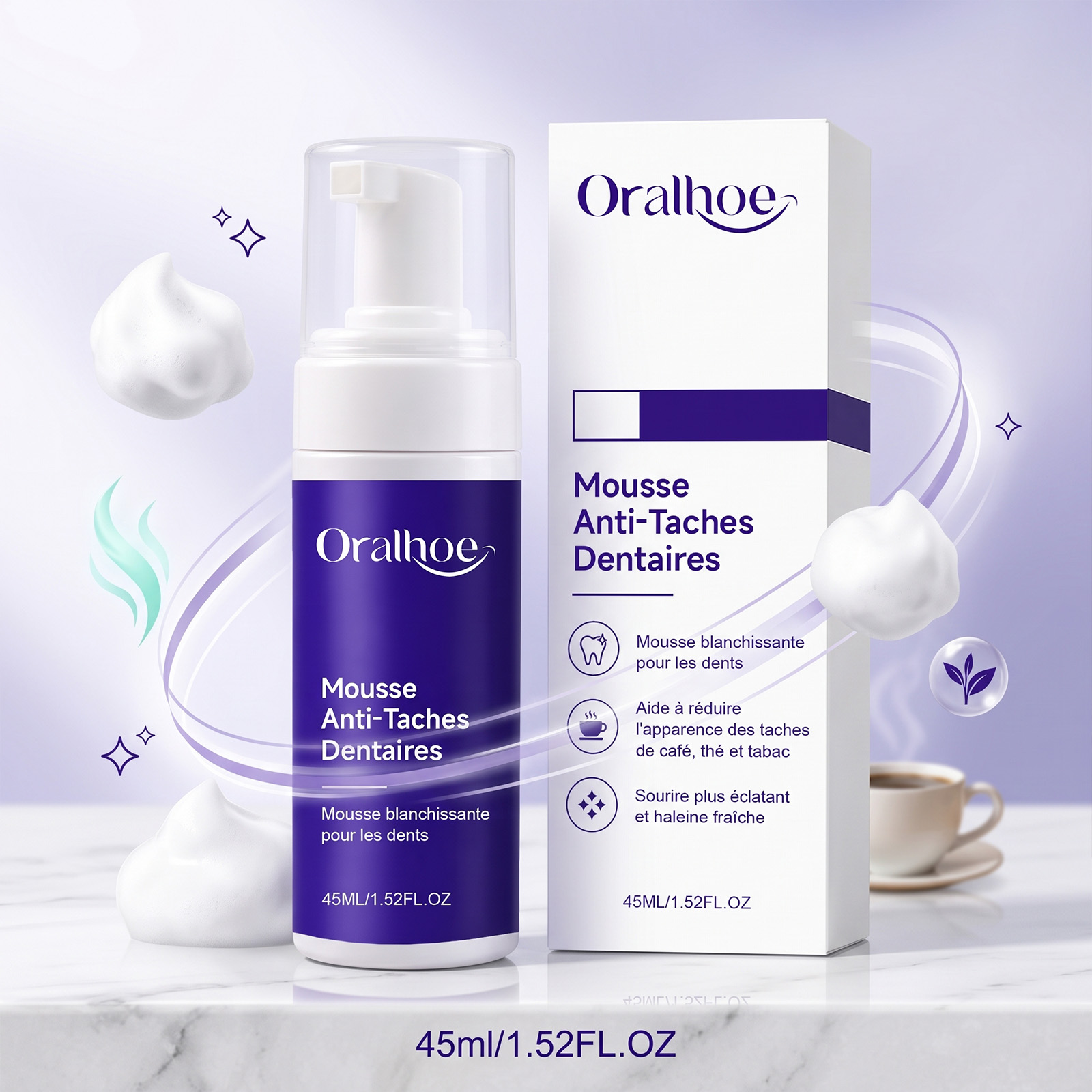 Mousse dentifrice violette bla - Teeth Whitening Mousse avis et prix