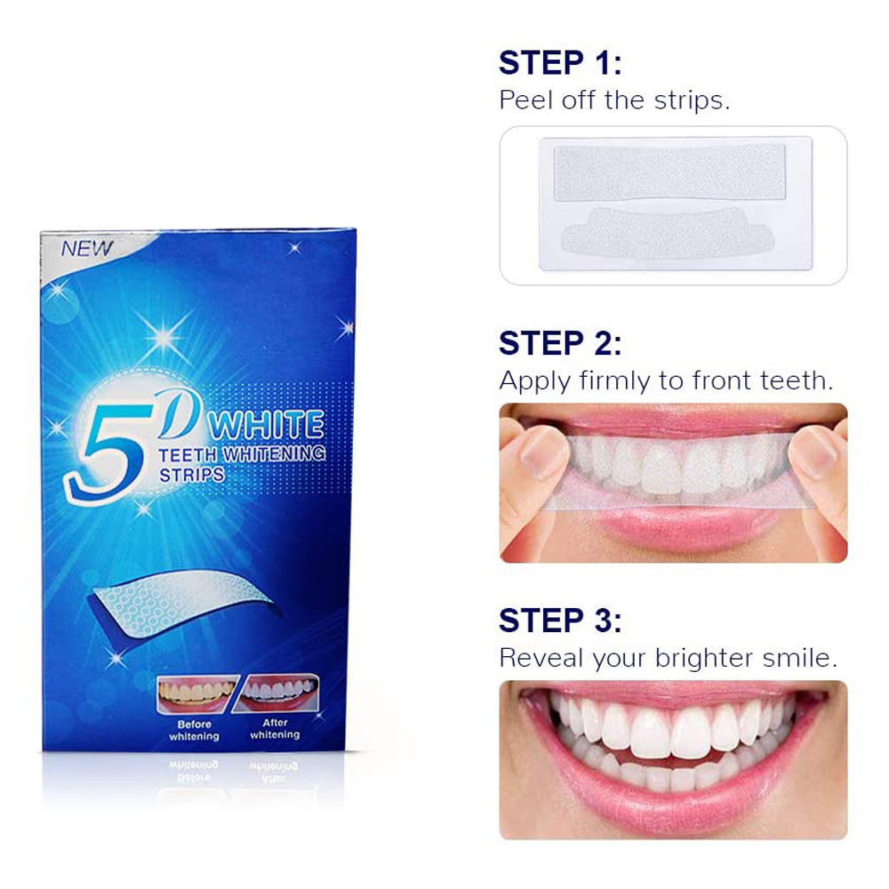 Bandelettes blanchissantes 5D  - Teeth Whitening Gel avis et prix